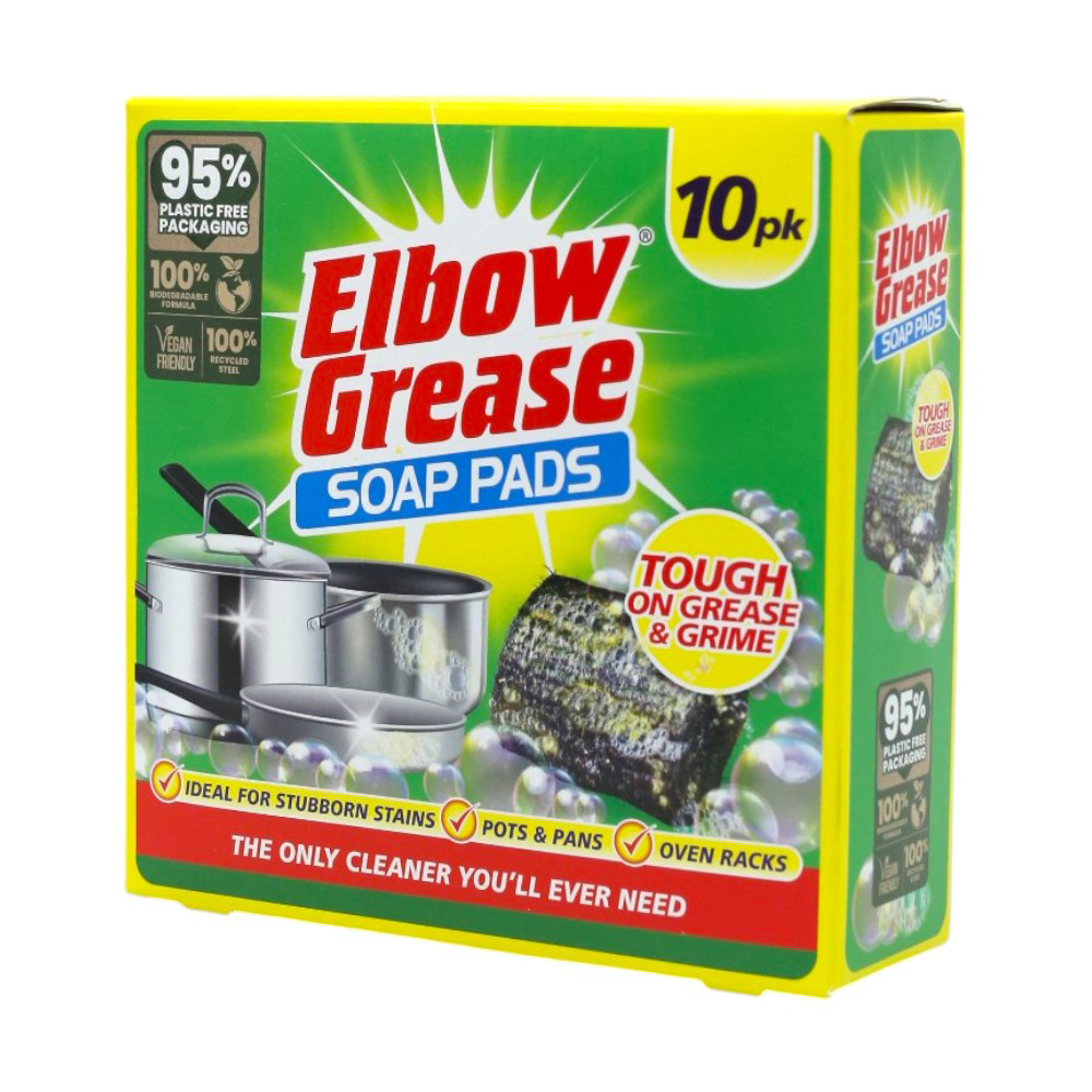 Губка для миття посуду Elbow Grease Soap Pads металева, з мильним розчином, 10 шт