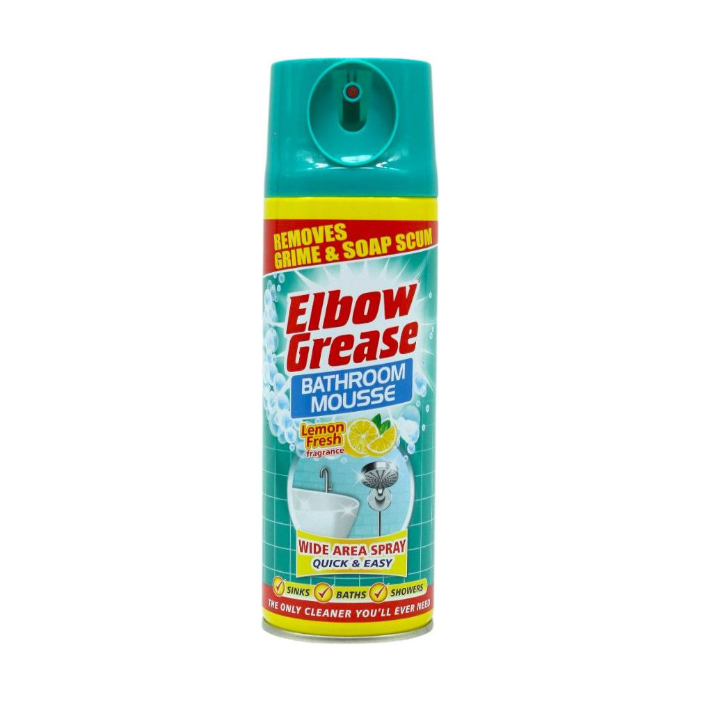 Мус-піна для чищення ванної кімнати Elbow Grease Bathroom Mousse проти вапняного нальоту, з лимоном, 400 мл