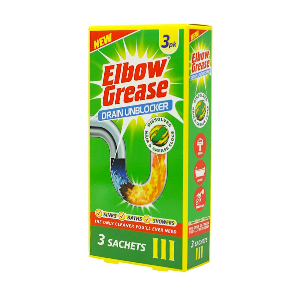 Засіб для прочищення труб Elbow Grease Drain Unblocker, 3*25 г